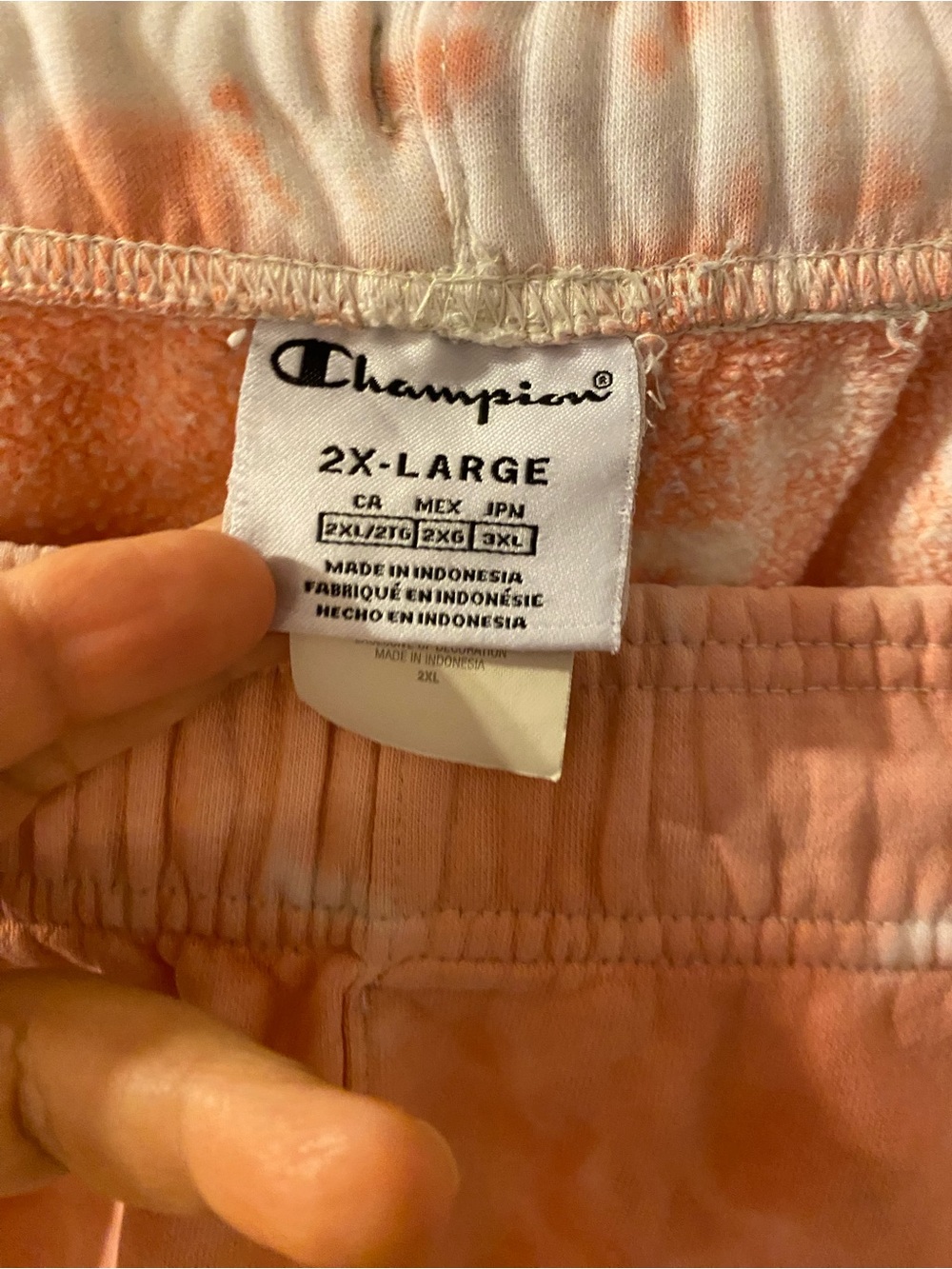 Champion Women’s Pink and White Tie-Dye Joggers - Picture 2 of 3